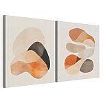 Modulaire canvasprint Ronde vormen in warme tinten
