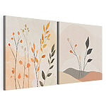 Modulaire canvasprint Twee afbeeldingen van planten