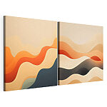 Modulaire canvasprint Vloeiende kleuren en rustgevende rondingen