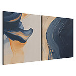 Modulaire canvasprint Vloeiende kleuren in harmonieuze patronen
