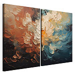 Modulaire canvasprint Levendige wervelingen van dynamische kleuren