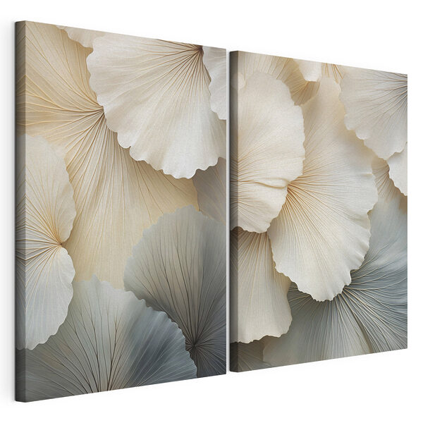 Fijne bloemblaadjes in zachte tinten Modulaire canvasprint Fijne bloemblaadjes in zachte tinten