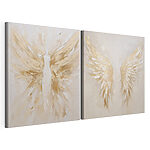 Modulaire canvasprint Engelachtige figuren in zachte tinten