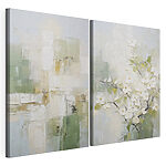 Modulaire canvasprint Schilderij van een boom met witte bloemen