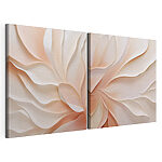 Modulaire canvasprint Zachte golven in zachte tinten