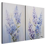 Modulaire canvasprint Schilderij van bloemen op een witte achtergrond