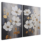 Modulaire canvasprint Prachtige witte bloemen met subtiele accenten