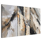 Modulaire canvasprint Abstracte composities in neutrale tinten