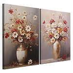 Modulaire canvasprint Schilderij van bloemen in een vaas