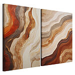 Modulaire canvasprint Golvende patronen in aardetinten