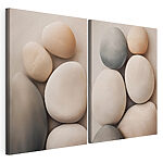 Modulaire canvasprint Een groep witte en grijze eieren