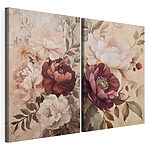 Modulaire canvasprint Elegante bloemen in zachte tinten