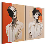 Modulaire canvasprint Abstracte elegantie in de minimalistische kunst