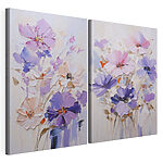 Modulaire canvasprint Schilderij van bloemen op doek