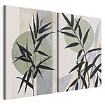 Modulaire canvasprint Twee afbeeldingen van een plant