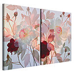 Modulaire canvasprint - Fijne bloemen in zachte kleuren