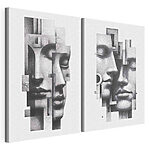 Modulaire canvasprint Fragmenten van emotie en verbondenheid