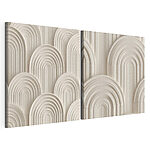 Modulaire canvasprint Elegante rondingen in subtiele tinten