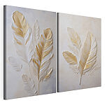 Modulaire canvasprint Sierbladeren in zachte tinten