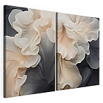Modulaire canvasprint Zachte bloemblaadjes in zachte tinten
