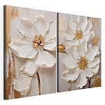 Modulaire canvasprint - Elegante bloemen in zachte tinten