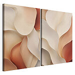 Modulaire canvasprint Zachte rondingen in warme tinten