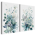 Modulaire canvasprint Verfijnde bloemen in zachte, ingetogen tinten