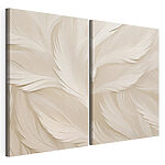 Modulaire canvasprint Wit verenpatroon op een witte achtergrond