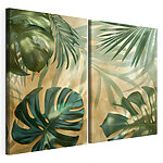 Modulaire canvasprint Collage van verschillende soorten bladeren