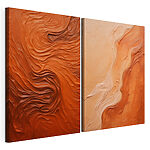 Modulaire canvasprint Vloeiende texturen in warme tinten