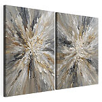 Modulaire canvasprint Een dynamische uitbarsting van abstracte kleuren