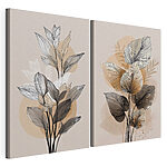 Modulaire canvasprint Elegant botanisch lijntekeningontwerp