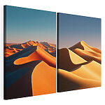 Modulaire canvasprint Vergelijking van zandduinen