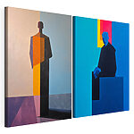 Modulaire canvasprint Schilderij van een man en een man