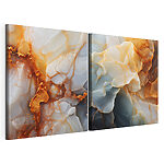 Modulaire canvasprint - Elegante krullen van kleur en vorm