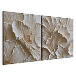 Modulaire canvasprint Verfijnde bloemmotieven in zachte tinten