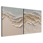 Modulaire canvasprint Zachte golven die de kust strelen