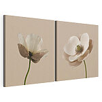 Modulaire canvasprint Elegante bloemen in zachte tinten
