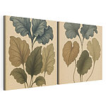 Modulaire canvasprint De verfijnde bladpatronen van de natuur in beeld gebracht