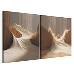 Modulaire canvasprint Zand dat van een klif stroomt