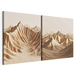Modulaire canvasprint Bergketen met zand