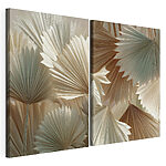 Modulaire canvasprint Collage van waaiervormige bladeren