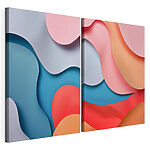 Modulaire canvasprint Collage van verschillend gekleurde vormen