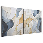 Modulaire canvasprint Vloeiende vormen in rustgevende kleuren