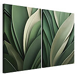 Modulaire canvasprint Elegante lagen van groene tinten