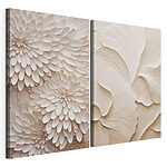Modulaire canvasprint Collage van witte bloemen