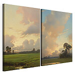 Modulaire canvasprint Vergelijking van een landschap
