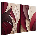 Modulaire canvasprint Vloeiende lagen van diepe kleuren