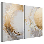 Modulaire canvasprint Dynamische wervelingen van kleur en vorm