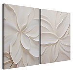 Modulaire canvasprint Collage van witte papieren bloemen